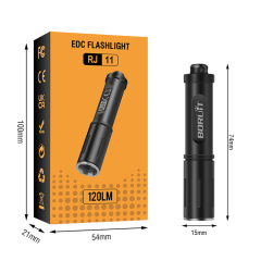 Boruit RJ11 Outdoor Mini Flashlights High Strength Torch Pocket Waterproof Handheld Small Flashlight
