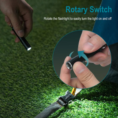 Boruit RJ11 Outdoor Mini Flashlights High Strength Torch Pocket Waterproof Handheld Small Flashlight