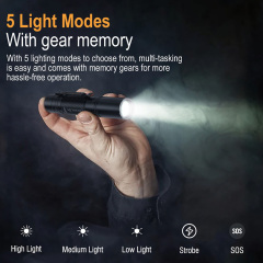 Boruit RJ13 500 Lumens High Brightness EDC Flashlight Waterproof Rechargeable Small Torch Light Portable Tactical Light Torch