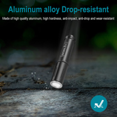 Boruit RJ11 Outdoor Mini Flashlights High Strength Torch Pocket Waterproof Handheld Small Flashlight