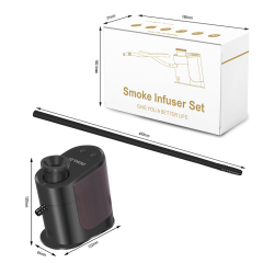 Boruit BQ500 Cocktail Whiskey Smoker Gift Set Portable Molecular Cuisine Smoking Food Cold Smoke Infuser Kit
