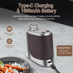 Boruit BQ500 Portable Smoking Gun Beverage Food Sawdust Smoke Infuser Blaster Smoker Suitable for Barbecue Picnic cooking