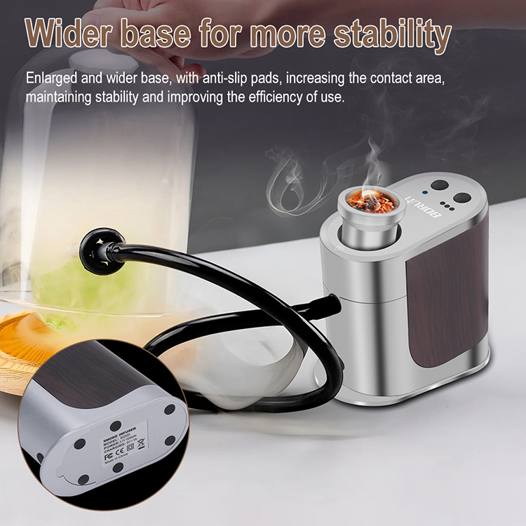 Boruit BQ500 Portable Smoking Gun Beverage Food Sawdust Smoke Infuser Blaster Smoker Suitable for Barbecue Picnic cooking