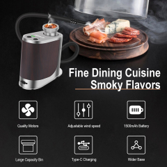 Boruit BQ500 Portable Smoking Gun Beverage Food Sawdust Smoke Infuser Blaster Smoker Suitable for Barbecue Picnic cooking