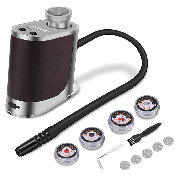 Boruit BQ500 Portable Smoking Gun Beverage Food Sawdust Smoke Infuser Blaster Smoker Suitable for Barbecue Picnic cooking