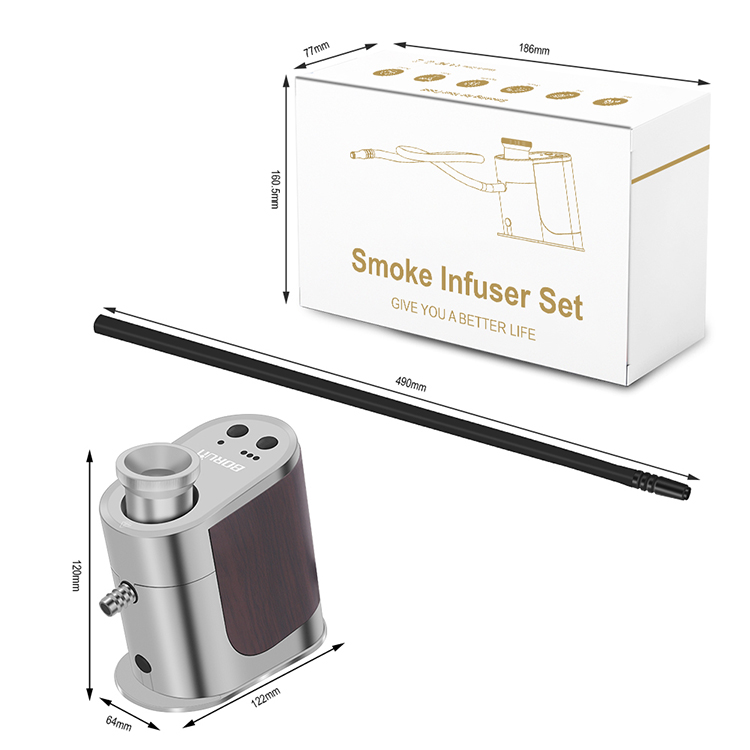 Boruit BQ500 Portable Smoking Gun Beverage Food Sawdust Smoke Infuser Blaster Smoker Suitable for Barbecue Picnic cooking