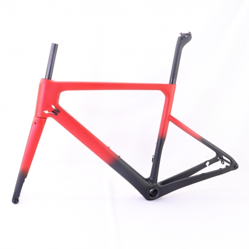VB-R-086 Carbon Road Bike Frame Red Fading