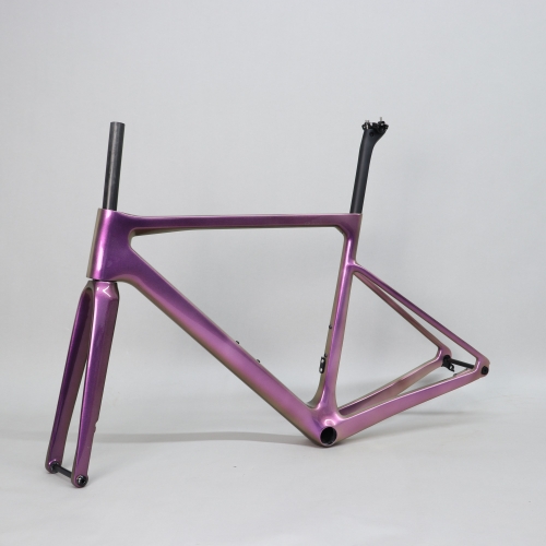 R-177 New Pink Chameleon Customzied Paint Super Light Carbon Road Frame Candy Red