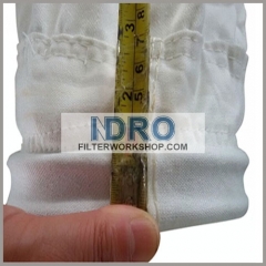 Saco de filtro de poliéster tecido 9 oz com topo cônico