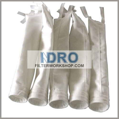 polyester filter bag with tie straps