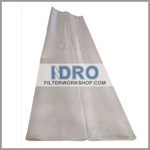 envelope filter bag with hemmed top and flat bottom