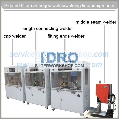 líneas de soldadura / equipos / máquinas / soldadores de filtración líquida plisada cartucho de filtro