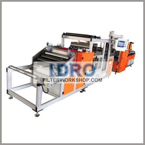 pleated air filter pleating and gluing machine production line