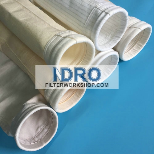 Fiber Glass Industrial Dust Collector Filter Bag Optional Process Sewing  Or Hot Sealing