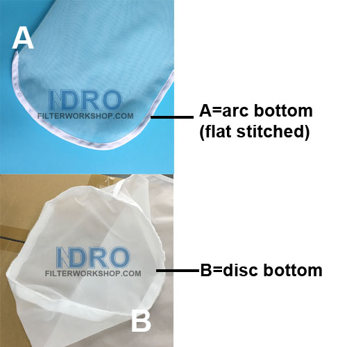 NMO filter bag bottom types