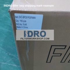 Sacos de filtro de feltro de poliéster (pe) de 150 mícrons (µm)