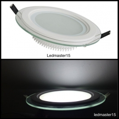 LED  6W 12W 18W Round Glass LED Panel Light
