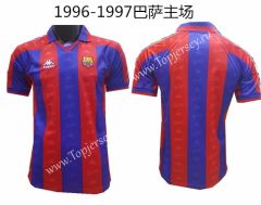 Retro Version 1996-1997 Barcelona Home Red&Blue Thailand Soccer Jersey AAA