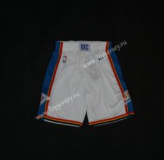 Oklahoma City Thunder White NBA Shorts