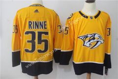 Nashville Predators Yellow #35 NHL Jersey