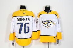 Nashville Predators White&Yellow #76 NHL Jersey