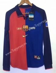 Retro Version 1899-1999 Barcelona Home Red&Blue Thailand LS Soccer Jersey AAA-811