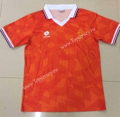 Retro Version 1991 Wold Cup Netherlands Home Orange Thailand Soccer Jersey AAA-DG