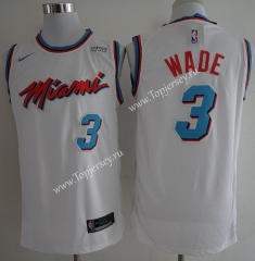 City Edition Miami Heat White #3 NBA Jersey