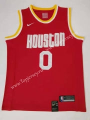 Retro Version Houston Rockets Red #0 NBA Jersey