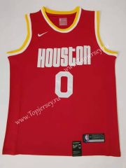 Retro Version Houston Rockets Red #0 NBA Jersey