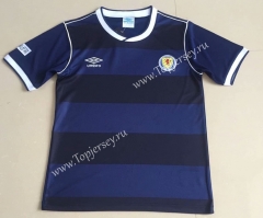 Retro Version 1986 Scotland Home Blue&Black Thailand Soccer Jersey AAA-AY