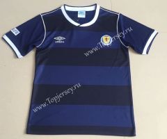 Retro Version 1986 Scotland Home Blue&Black Thailand Soccer Jersey AAA-AY