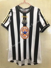 Retro Version 1997-1999 Newcastle United Home Black&White Thailand Soccer Jersey AAA-811