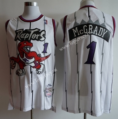 Toronto Raptors Printing White #1 NBA Jersey