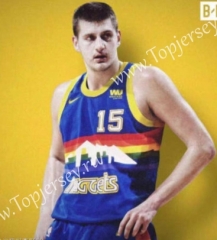 Retro Edition Denver Nuggets Blue #15 NBA Jersey