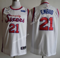 Philadelphia 76ers White #21 NBA Jersey