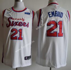 Philadelphia 76ers White #21 NBA Jersey
