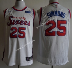 Philadelphia 76ers White #25 NBA Jersey