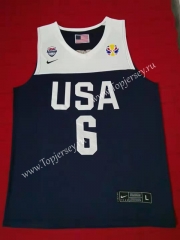 Worlp Cup USA Dark Blue #6 NBA Jersey