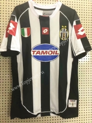 Retro Version 2002-2003 Juventus Home Black&White Thailand Soccer Jersey AAA-811