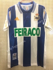 Retro Version 1999-2000 Deportivo La Coruña Home Blue&White Thailand Soccer Jersey AAA-811