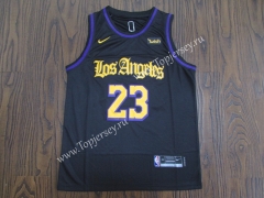 Latin Edition Los Angeles Lakers Black #23 NBA Jersey