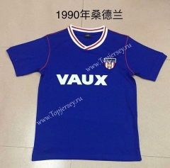Retro Version 1990 Sunderland AFC Blue Thailand Soccer Jersey AAA-AY