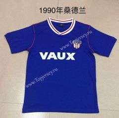 Retro Version 1990 Sunderland AFC Blue Thailand Soccer Jersey AAA-AY