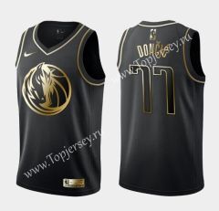 Dallas Mavericks Black&Gold #77 NBA Jersey
