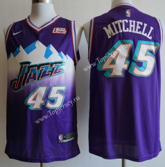 Utah Jazz Purple Print #45 NBA Jersey