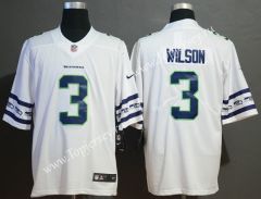 Team Logo Version Seattle Seahawks White #3 NFL Jersey