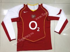 Retro Version 2004-2005 Arsenal Home Red Thailand LS Soccer Jersey AAA-SL