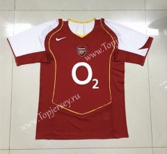 Retro Version 2004-2005 Arsenal Home Red Thailand Soccer Jersey AAA-SL
