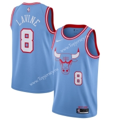 City Edition 2019-2020 Chicago Bulls Light Blue #8 NBA Jersey